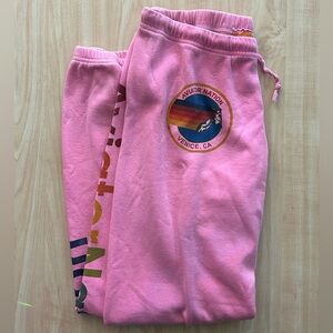 Pink aviator nation sweatpants
